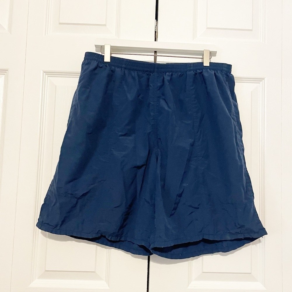 Men’s Patagonia Baggies Longs Shorts Navy Blue Nylon Outdoor Size XL 7” Inseam
